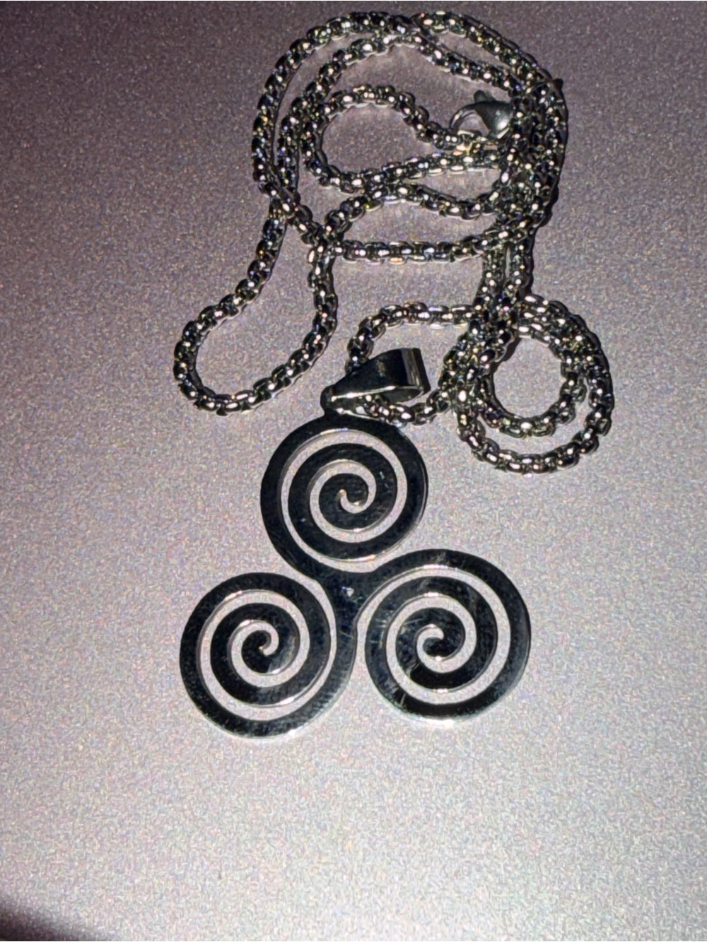 Triskelion Necklace Celtic Necklace Triple Spiral Necklace Viking Norse Pagan